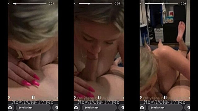 Sexy Hailey Sigmond leaked blowjob video