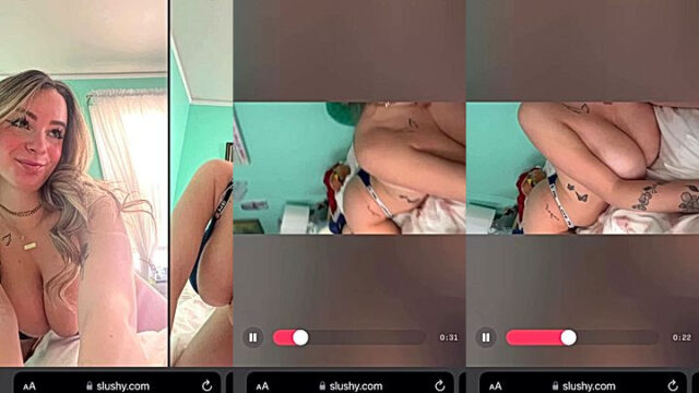 Kaitlyn Krems showing her nude body on bed leaked video