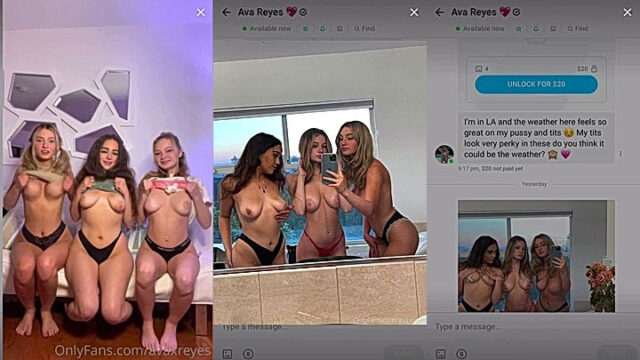 Ava Reyes her freinds showing their boobs teasing leaked onlyfans video