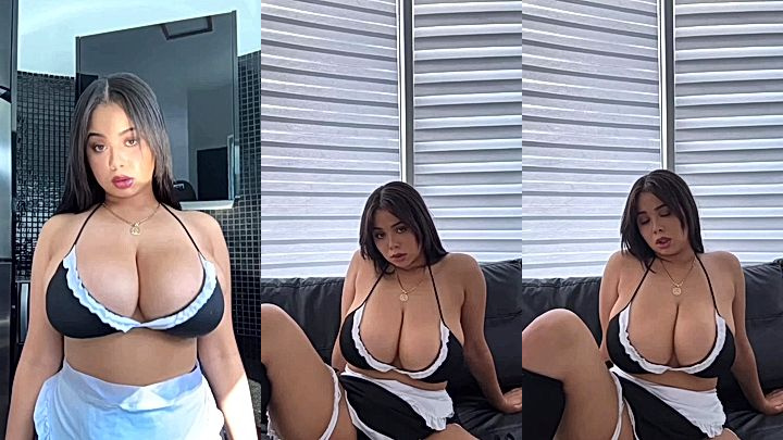 Latina Big Tits girl shaking her massive big boobs leaked video