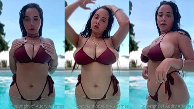 AudryAdames Big Booty Girl Pool short video leaked