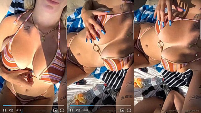 Kaitlyn Krems shaking her big boobs in bikini dress leaked clip
