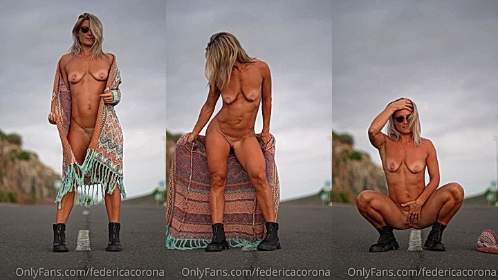 federicacorona showing her nude body on the highway leaked video