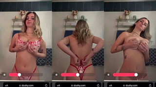 Kaitlyn Krems revealed her big ttis in live chat video leaked