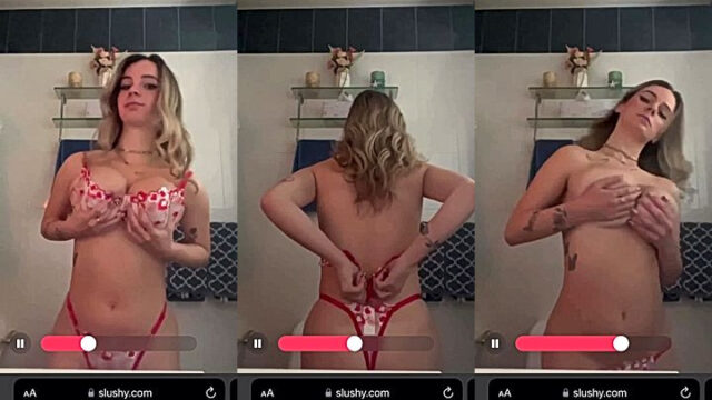 Kaitlyn Krems revealed her big ttis in live chat video leaked