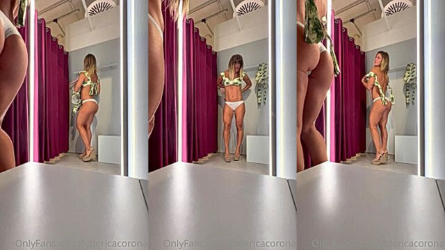 federicacorona removing her clothes in the shopping mall leaked clip