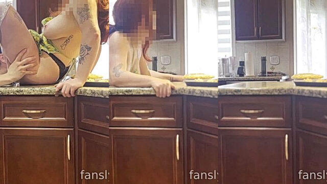 Big booty CottontailVA sex video in the kitchen leaked onlyfans video