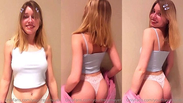 Russian Freya Mayershaking her big ass leaked video