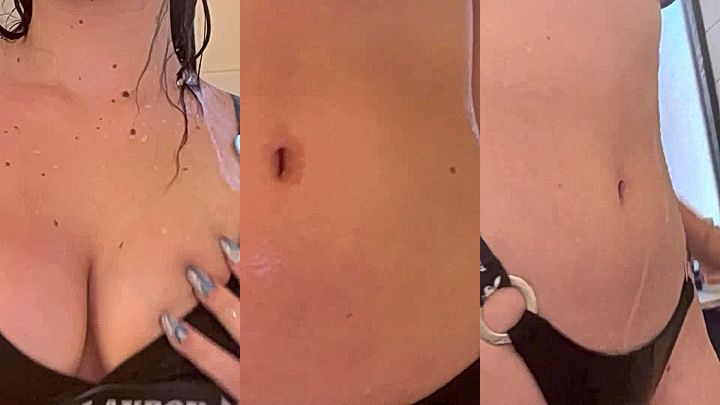 Beautiful Sexy lady hotblockchain showing her big tits in the bathroom leaked clip