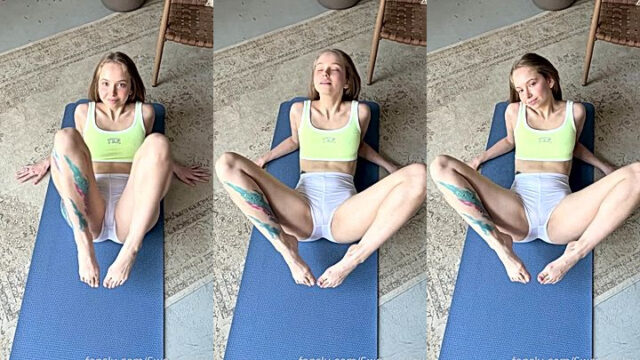 Baby Riley hot ass workout video clip