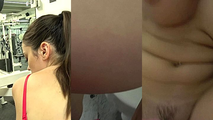 Big Tits Ashly anderson showing her Big Boobs leaked workout video