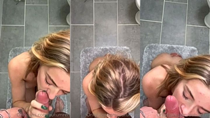 Autumren hot blowjob session in bathrrom video clip got leaked