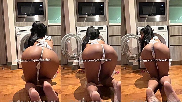 Hot thai slut showing her back Praewasian leaks