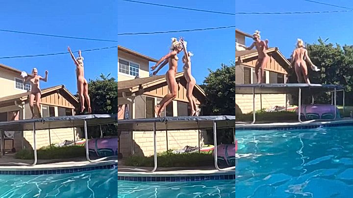 Hot two american girls nude dance at poolside Kendra Sunderland leaks