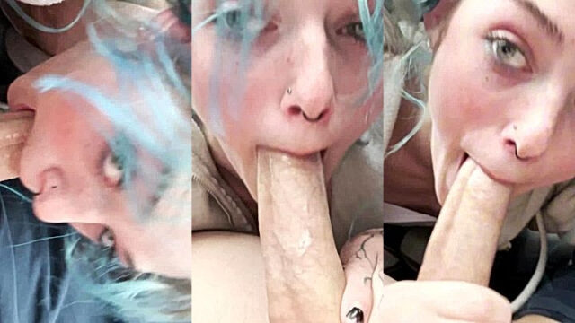 Hot american girl blowjob session and taking in her mouth Shrooms Q leaks