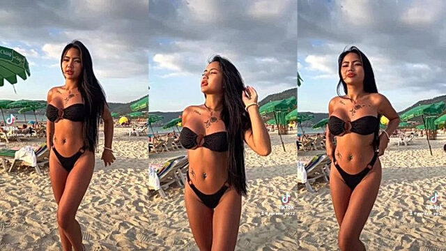 sexy slut beach side video Praewasian leaked