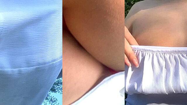 British babe teasing with boobs and ass outdoor Lillian Phillips leaks