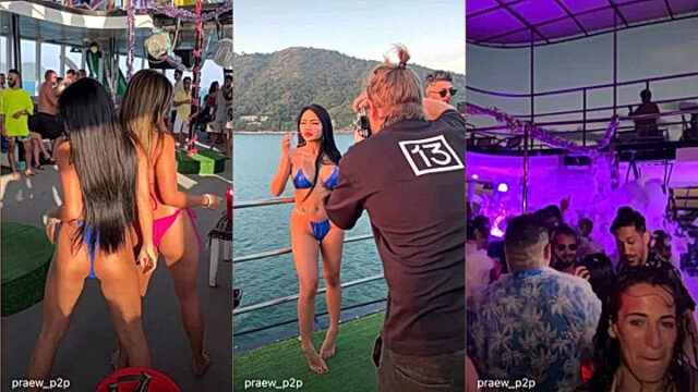Sexy thai girl cruise party video Praewasian leaked