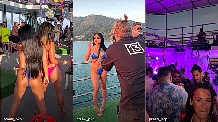 Sexy thai girl cruise party video Praewasian leaked
