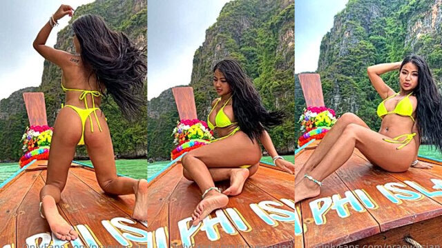 Hot thai slut enjoying on boat Praewasian leaks