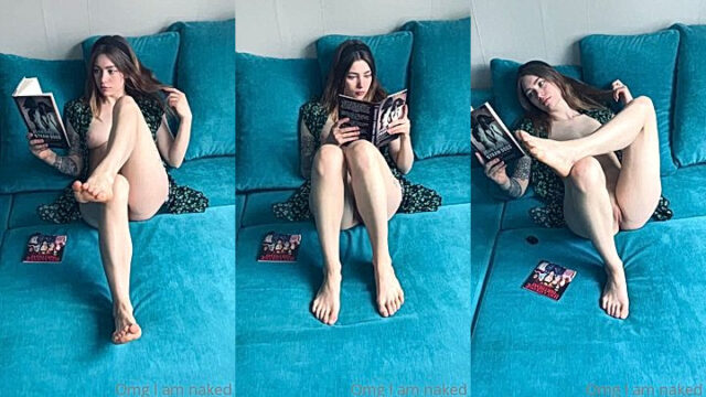 aventurinex getting nude while reading book video clip got leaked for fans