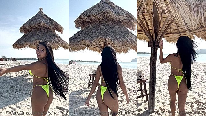 Praewasian hot bikini walk in beach video leaks