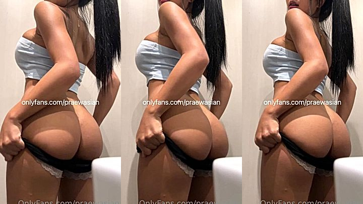 Hot thai girl playing with her tight ass Praewasian leaked