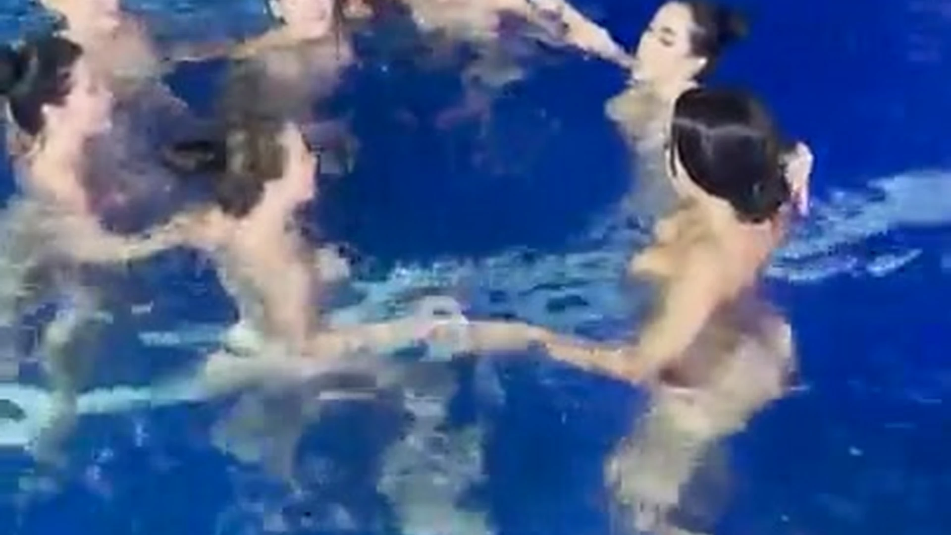 naughty girls in pool play naked and body tease naked onlyfans leak layladeline