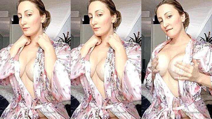 sexy stepsis Holly Wolf squeezing her boobs onlyfans naked