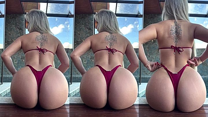 big ass chick Isadora Vale is having a great time showing off her ass in her sexy bikini outdoor