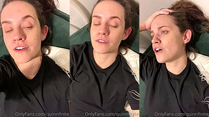 onlyfans naughty model talks dirty to cam and rubs big tits QuinnFinite