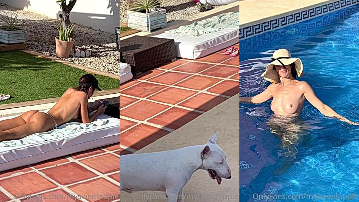 amazing chick got naked and dived into the pool onlyfans nude leak