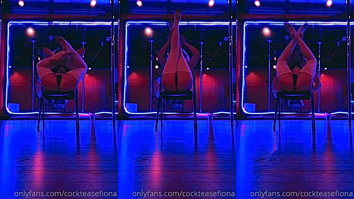 Mama Fiona sits on a chair to show off her amazing pussy with her panties on
