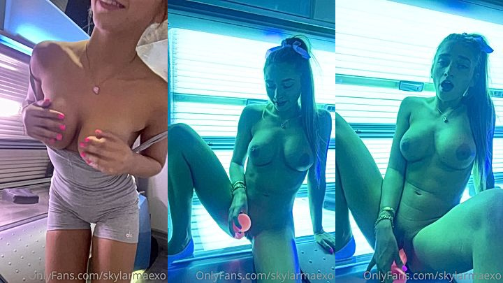naughty babe Skylar Mae wiggle her big tits in the van before it gets crazy, she moans uncontrollably