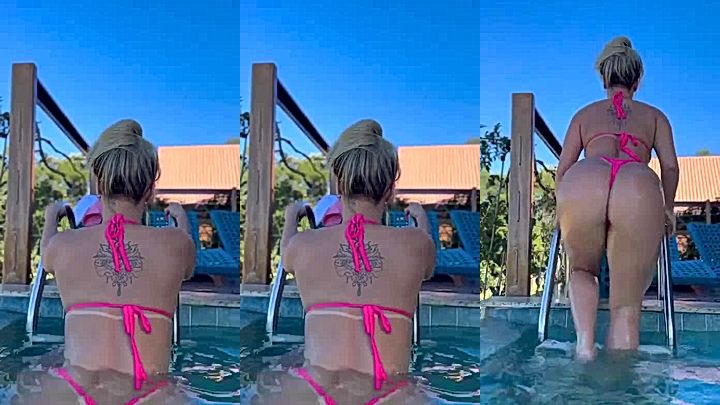 hot chick is having an amazing fun outdoor with her friend