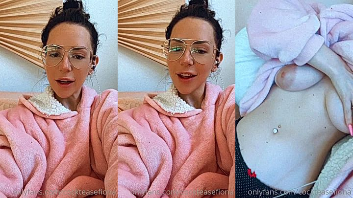 glasses onlyfans model Mama Fiona shows her natural big boobs