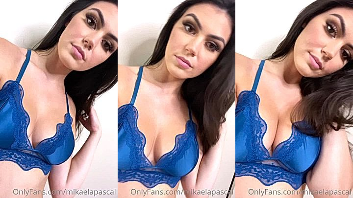 nasty onlyfans model Mikaela Pascal rest her tits on her palm