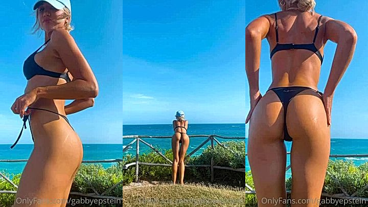 nasty sexy austrilian model Gabby Epstein rubs big booty