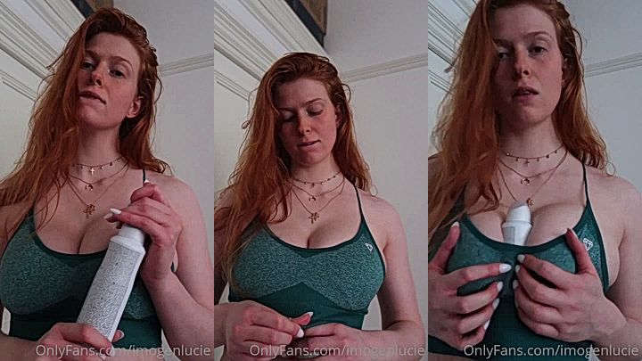 onlyfans british model Imogen Lucie grabs her big tits in lingerie