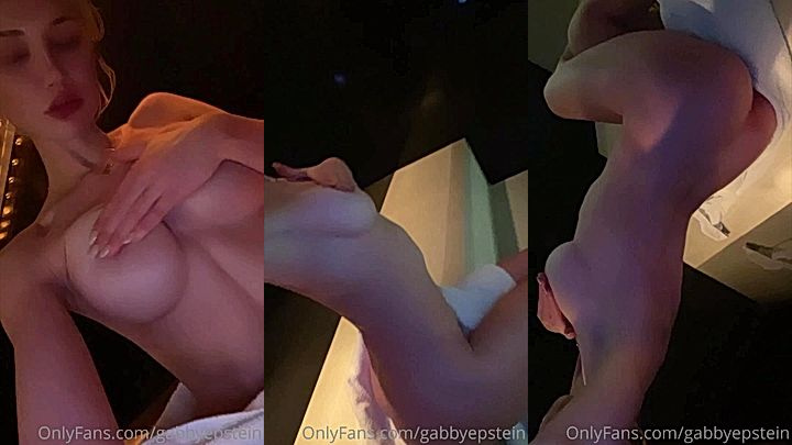sexy blonde Gabby Epstein naked showing off her boobs and sexy body onlyfans leak