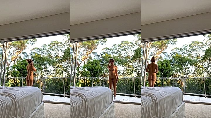 sexy model Bree Louiseel naked video teasing her big tits in her luxury apartment