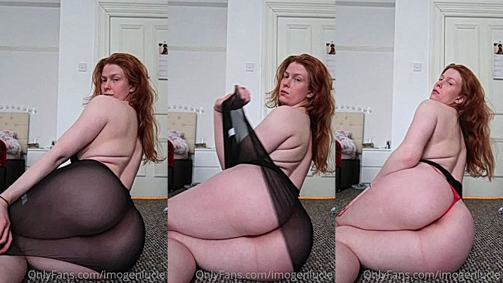 naked busty bitch Imogen Lucie rubs her big ass on the floor