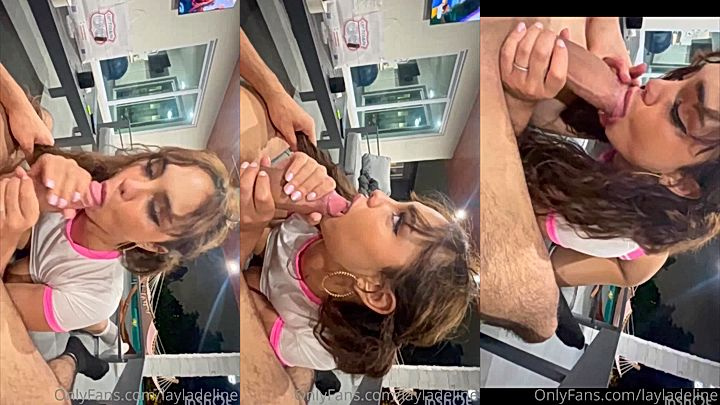 layladeline slwoly gags on huge cock