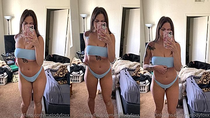 Melody foxx is undressing her bikini to show off hers sexy body leaked video