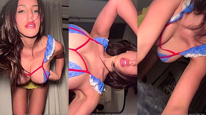 Paige Woolen in her sexy bikini shows off her amazing boobs to her subscribers