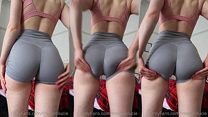 naughty onlyfans model Imogen Lucie grabs her big sexy ass