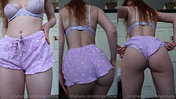 sexy onlyfans model Imogen Lucie grabs her big booty
