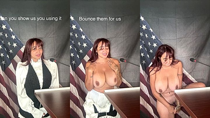 naughty freaky hot american Emily Cheree spread her coochie wide and thrust hardsolo, teasing, big tits