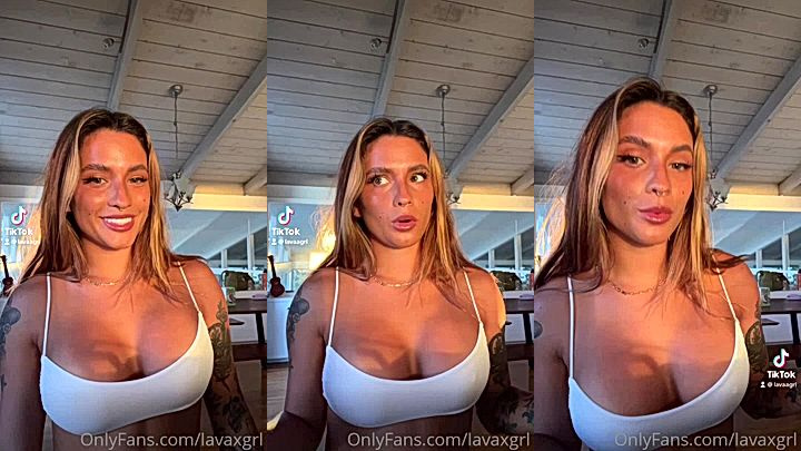 naughty bitch Lavaxgrl jiggle her big tits hard