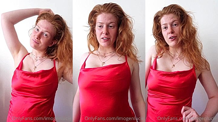 teasing video of Imogen Lucie showing her big tits